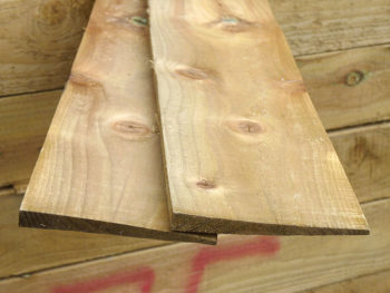 Green Treated Softwood Feather Edge 14mm x 150mm x 1.8m